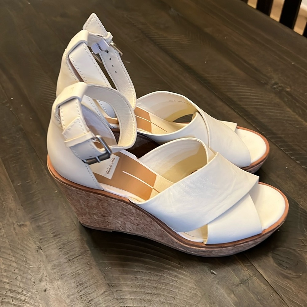 Dolce Vita Cork & Cream Heel Size 8